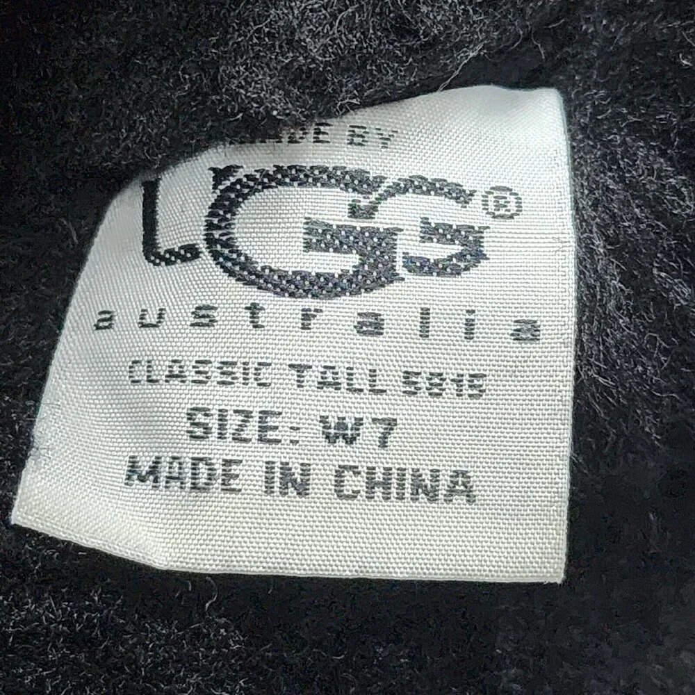UGG #5815 Australia Classic Tall Black Suede Warm Winter Boots Women's Shoes 7